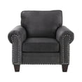 thumbnail image 2 of OakvillePark Hersonville Microfiber Upholstered Living Room Chair, Dark Gray, 2 of 4