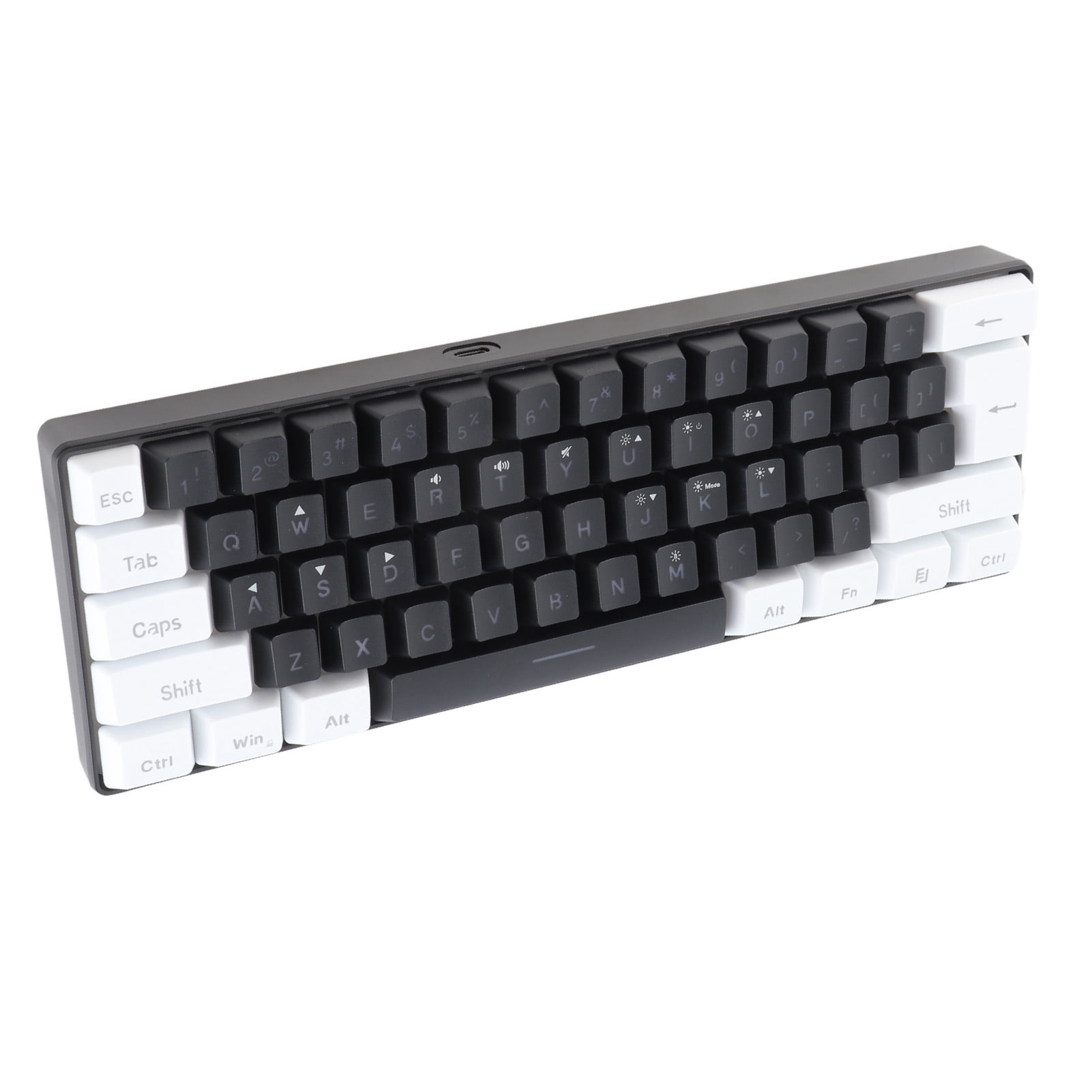 Mechanical Gaming Keyboard Mini RGB Lighting Mechanical Keyboard 61 Keys with LED Backlight, Wired Keyboard for Office Business