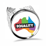 Gender Difference Australian Rainbow Equality Ring Adjustable Love Wedding Engagement