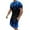 Blue, variant on VBTAPA Men's 2 Piece Summer Outfits Realistic Flame 3D Print Short Sleeve T Shirts and Shorts Set Big and Tall Casual Streetwear Blue XXXL