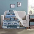 thumbnail image 3 of LHSHID Personalized Custom Name Message Text Blanket from Dad & Mom to Our Amazing Son You are Our Sunshine We Love You Throw Blanket, 3 of 5
