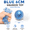 Blue, variant on Rongyun Mesh Grape Stress Balls, Glitter Squeeze Funny Stress Relief Sensory Squishy, Mesh Balls for Anxiety Pressure Relief (2.36in gold)