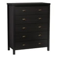 thumbnail image 3 of CorLiving Boston Modern Engineered Wood Tall 5 Drawer Adult Dresser with Interlocking Drawers, Black, 3 of 12