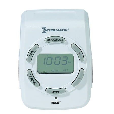 Intermatic DT122K Heavy Duty 15 A 120 V 7-Day Indoor Digital Plug-In Timer