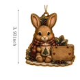 thumbnail image 3 of Zznnkj Animal Christmas Ornaments 3.93 Inch, 2D Acrylic Hanging Flat Pendants, Rustic Xmas Tree Decor for Farmhouse Home Holiday Keepsake Gift for Wildlife Lovers, 3 of 5