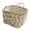 Floral-2, variant on Boho Fabric Storage Basket, Large 13x10.6x10.2 Inch Quilted Basket with Handles, Collapsible Laundry Hamper for Clothes, Toys, and Home Organization