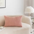 thumbnail image 2 of Cream Corduroy Pillow Covers with Splicing Super Soft Couch Pillow Covers Broadside Striped Decorative Textured Throw Pillows for Cushion Bed Livingroom 12 x 20 inch, 2 of 4