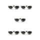 thumbnail image 3 of Greeniant 1 par de gafas de sol para mascotas, gafas de snowboard informales plegables, color blanco Type2 NO2, 3 of 6