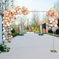 thumbnail image 2 of Fichiouy 9.8*9.8ft Metal Flowers Backdrop Stand Photography Background Frame for Wedding Party, 2 of 8