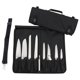 thumbnail image 1 of (más de 8 ranuras) 8 cuchillos MÁS el cuchillo de carnicero, el cuchillo de acero, 4 utensilios y una bolsa con cremallera para herramientas. Cuchillo duradero (solo bolsa), 1 of 5