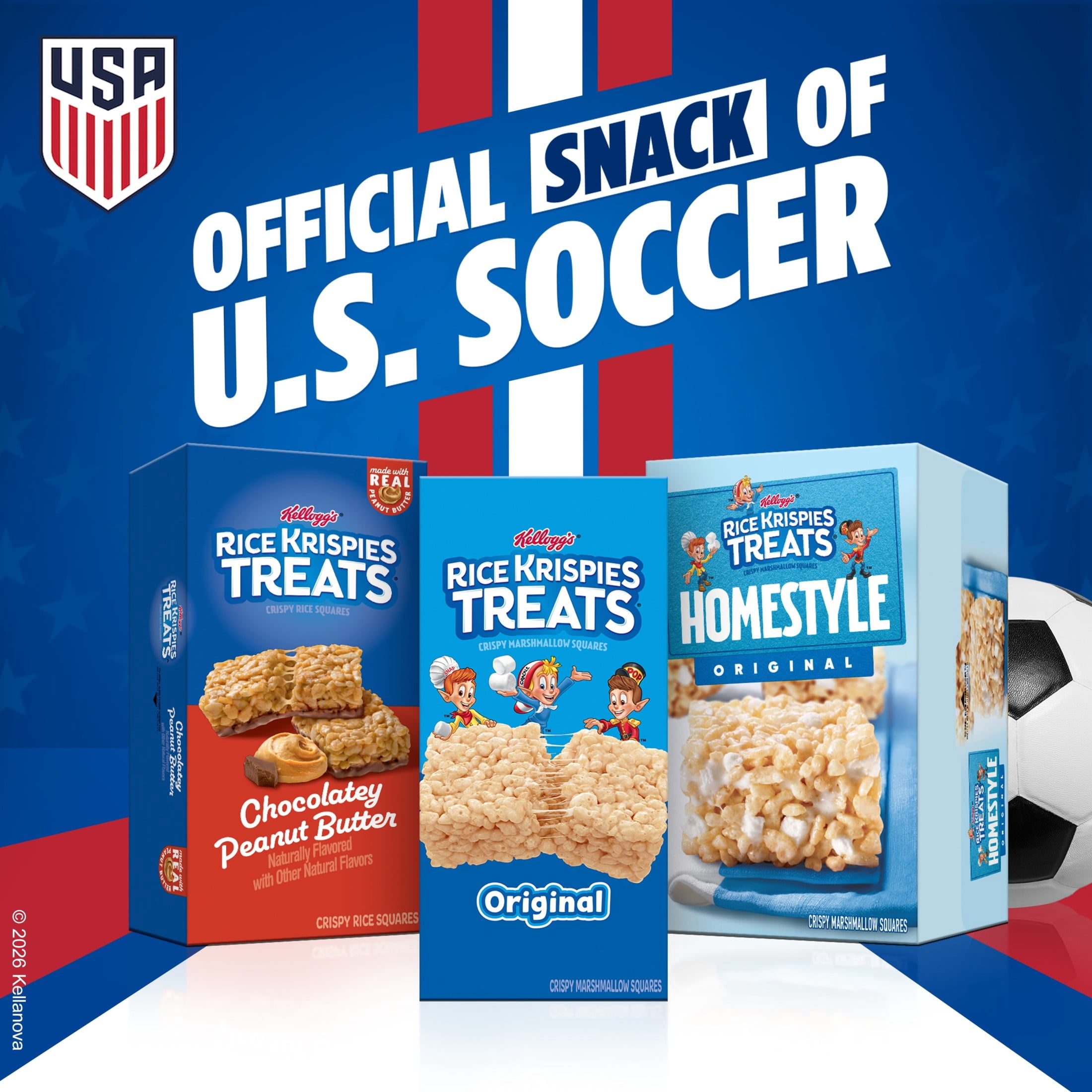(4 pack) Rice Krispies Treats Homestyle Original Chewy Crispy Marshmallow Squares, Kids Snacks, 27.9 oz, 24 Count