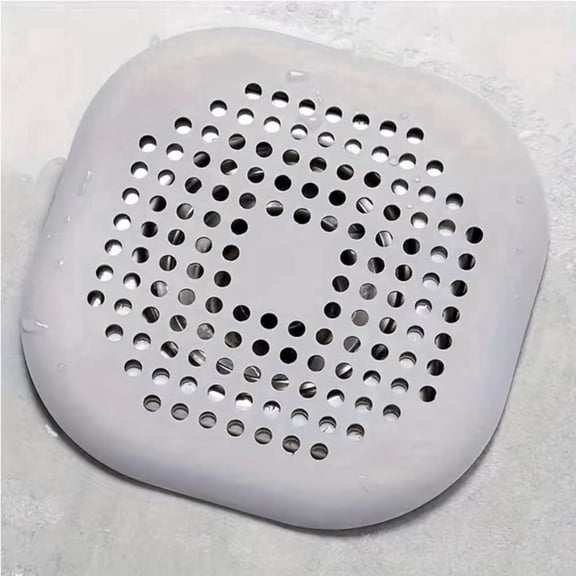 4pc Square Drain Hair Catcher, Hair Filter With Suction Cup, Sink Anti-Clog Filters, Tub Shower Floor Drain Plugs, Easy To Install, Suit For Bathroom, Bathtub, Kitchen, Bathroom Accessories