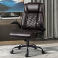thumbnail image 2 of Bossin Big and Tall Executive Office Chair 400lbs with Flip-up Arms for Adult, Ergonomic High Back Lumber Support Adjustable Computer Desk Chair, 2 of 7