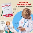 thumbnail image 6 of Born Toys Pretend Play Doctor Set with Coat, Stethoscope, Toy Phone, Eyeglasses, Prescription Pad & Pencil for Kids, 6 of 7