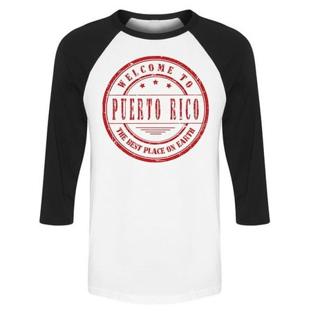Puerto Rico Best Place On Earth Raglan Men's -Image by (Best Place To Host Images)
