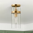 thumbnail image 3 of Hudson & Canal SF0796 Langdon Brass Semi Flush Mount Ceiling Light, 3 of 3