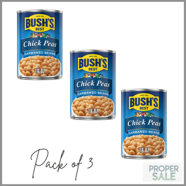 Bush's Canned Garbanzo Beans, Canned Chickpeas, 16 oz Can PACK OF 3