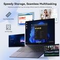 thumbnail image 4 of Oyzzraze 15.6"" FHD IPS Laptop, Intel Core i3-1215U (Beats i5-1135G7 Class), 8GB RAM, 512GB SSD, Windows 11 Home, Wi-Fi 6, Backlit Keyboard, Fingerprint, USB-C 65W Fast Charge, Bluetooth 5.2, 4 of 9