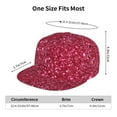 thumbnail image 6 of Haiem Pink Glitter Classic Snapback Cap Flat Bill Hat Baseball Cap Adjustable Size Cotton Dad Hat, 6 of 9