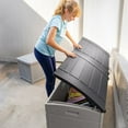 thumbnail image 6 of Suncast 59 in. W X 23 in. D Dove Gray Plastic Deck Box 120 gal, 6 of 8