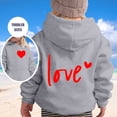 thumbnail image 2 of LRKMVD Valentine Day Kids Boys Girls Long Sleeve Hoodie Sweatshirts Letter Printed Lightweight Sweatshirt Pullover Blouse Top, Size 6-7 Years, 2 of 6