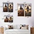 thumbnail image 4 of Designart "Time-Worn Rocks Sculpted by Sunset I" Beach & Ocean Framed Wall Art Set Of 2 - Coastal Brown Frame Gallery Set For Office Decor, 4 of 6