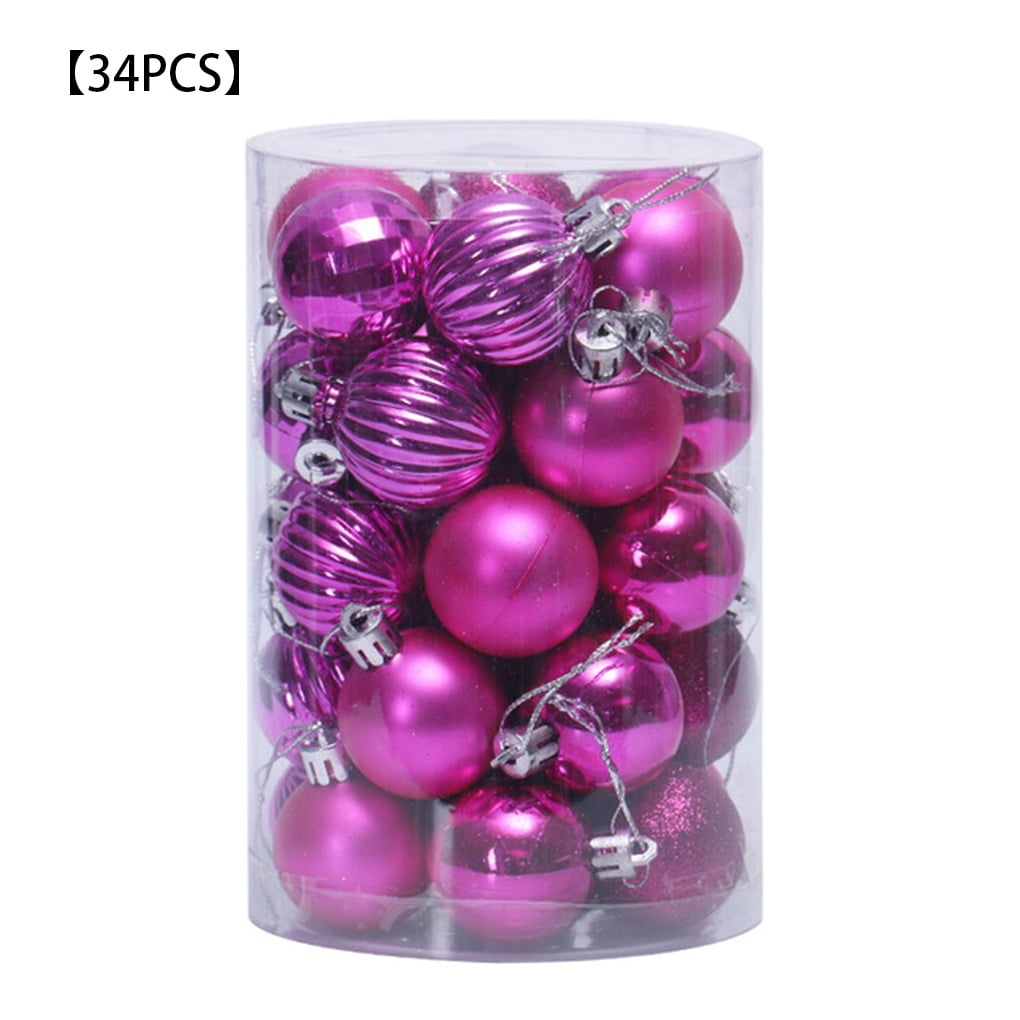 34 Pcs/set Christmas Tree Hanging Ball Home Mall Office Wall Tree