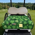 thumbnail image 2 of Whosucclay Clover Decoration Foldable Golf Cart Seat Covers, 51.18 x 30.3 inches Travel-friendly Golf Cart Seat Towel with Quick Dry 4 Pockets, 2 of 9