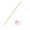 Pink, variant on HomelyJoy Pink Dinosaur Cat Teaser Wand Wooden Stick Interactive Cat Toy with Bell and Plush Animal Doll for Kitten Exercise 1PC