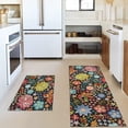 thumbnail image 2 of Boho Floral Kitchen Rug Mat Set of 2 Spring Colorful Flowers Kitchen Rugs Washable Non Slip Summer Kitchen Floor Mats, 2 of 6