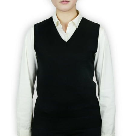 Solid Sweater Vest - Ladies Solid Sweater Vest