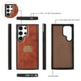 thumbnail image 3 of Allytech Wallet Case for Samsung Galaxy S24 Ultra, Zipper Pocket + Card Slots, [Full Body Protection] PU Leather Zipper Wallet Detachable Magnetic Phone Case with Wristband & Buckle - Brown, 3 of 9