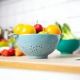 thumbnail image 2 of 6 Pcs Plastic Colanders for Kitchen, Small Colanders with Handles, Drainage Design for Fruits, Vegetables, and Pasta, Compact and Durable, Available in Blue, Green, Purple, White, 2 of 5