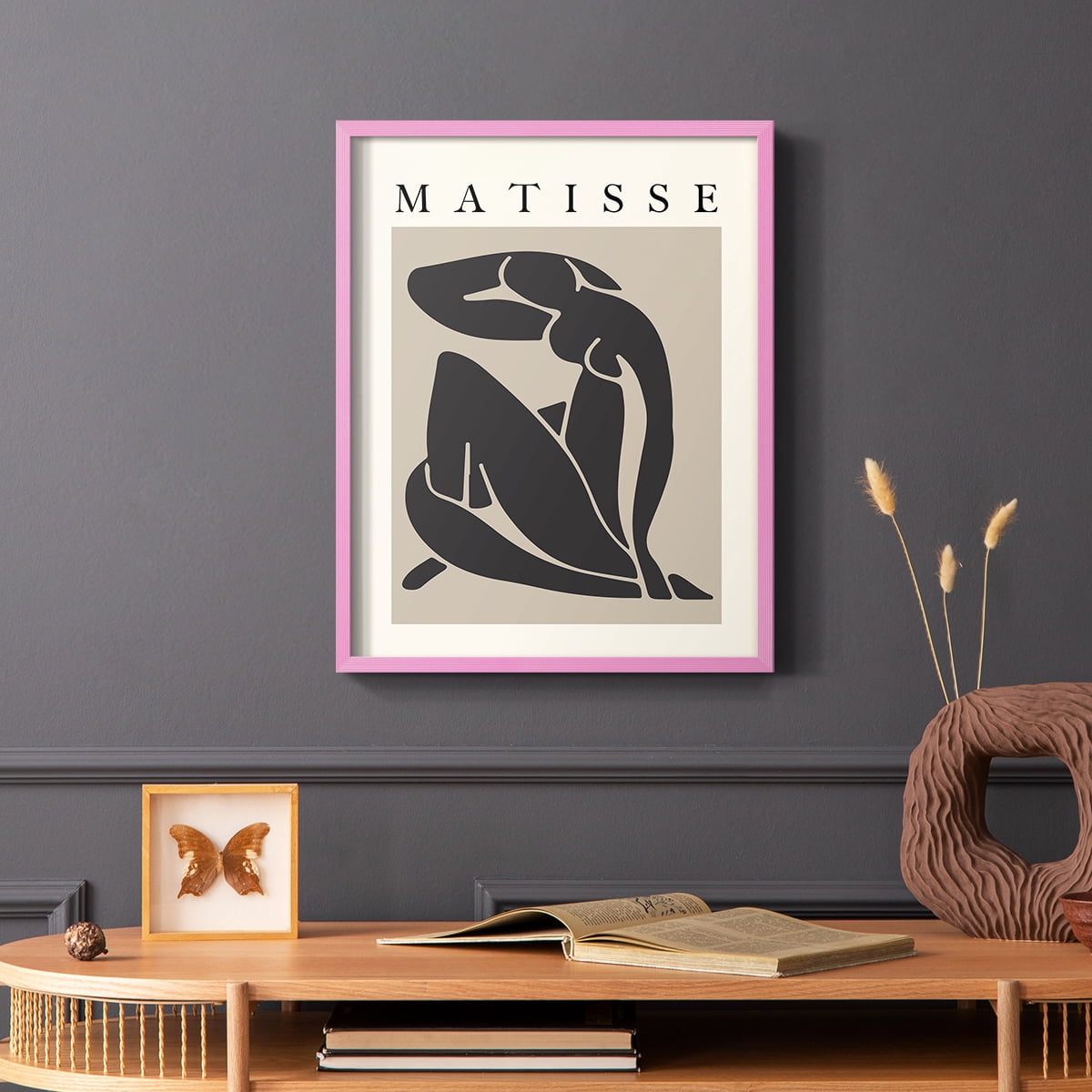 Matisse CCCLXXX in Pink Solid Wood 8 x 10 Framed Print
