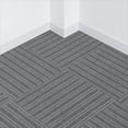 thumbnail image 6 of Roma Stripe Rib Gray Residential 24 in. x 24 in. Peel and Stick Carpet Tile Square 60 Sq. ft. 15 Tiles Per Box, 6 of 11