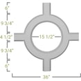 thumbnail image 4 of Ekena Millwork CC05ICI02X36X36TR 36 x 2 x 36 in. Inner Circle Intersection for 5 Traditional Coffered Ceiling System, 4 of 4