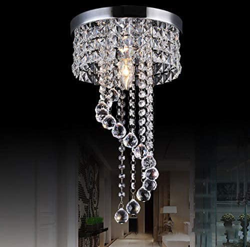 Siljoy Raindrop Chandelier Lighting Modern Crystal Ceiling Lighting D7.9 x H29.5