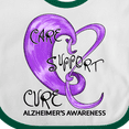 thumbnail image 4 of Inktastic Care, Support, Cure- Alzheimers Awareness Boys or Girls Baby Bib, 4 of 4