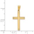 thumbnail image 4 of 14K Yellow Gold Polished Laser Etched Cross Charm (28 X 15) Made In United States xr541, 4 of 6