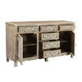 thumbnail image 6 of Taran Designs Monte 6-drawer 2-door Carved Solid Wood Sideboard in Gray, 6 of 8