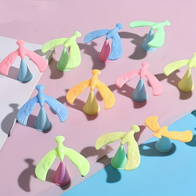 20Pcs Balancing Bird Puzzle Set - Random Color Assortment.Tumbler Toy with Magnetic Levitation Effect.Kids' Science Experiment Kit.Promotes Problem-Solving Skills.Stem Educational Gift for Ages 5+