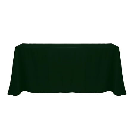 

Ultimate Textile (2 Pack) 108 x 132-Inch Rectangular Polyester Linen Tablecloth with Rounded Corners - for Wedding Restaurant or Banquet use Forest Green