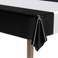 thumbnail image 3 of Beistle Elegant Striped Disposable Tablecloth – 108” – Black and White – Pack of 12, 3 of 6