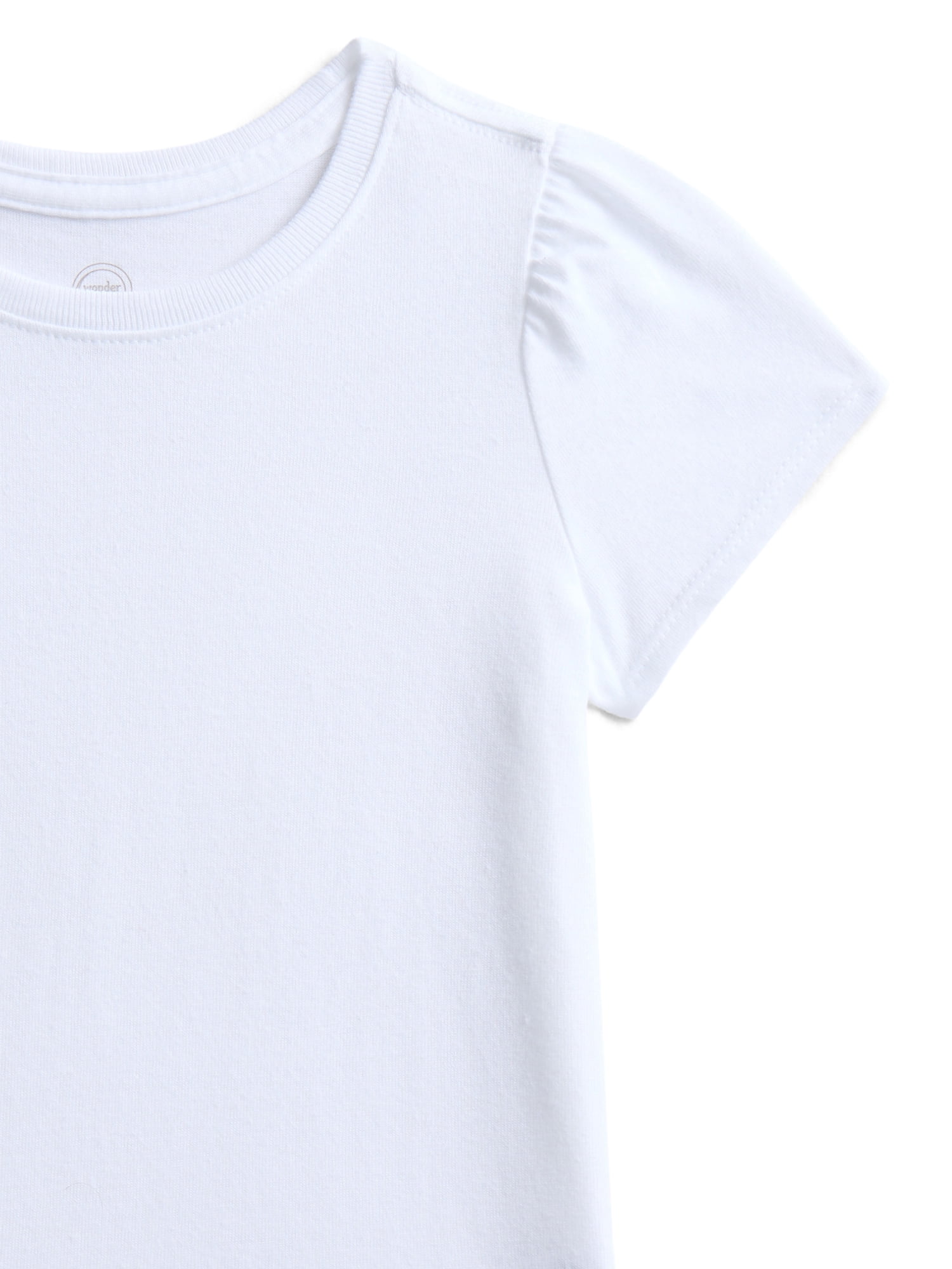 Wonder Nation Toddler Girls Tee with Short Sleeves, Sizes 18M-5T