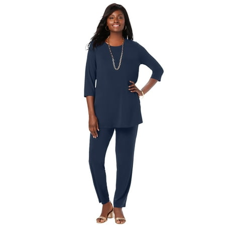 Jessica London Women's Plus Size 2-Piece Stretch Knit Mega Swing Set