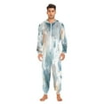 thumbnail image 3 of 1 Piece Adult Onesie Pajamas Cozy & Loose-Fit Sleepsuit Loungewear with Pockets Watercolor Ink Splashes Pattern Large, 3 of 7