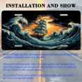 thumbnail image 3 of 1 Pcs 2D Flat License Plate Covers & Frames, A Ship in Rough Seas For Decorative Front, Waterproof For Decoration Aluminum License Plate Covers & Frames Cover For Men Women, 12" X 6", 3 of 7
