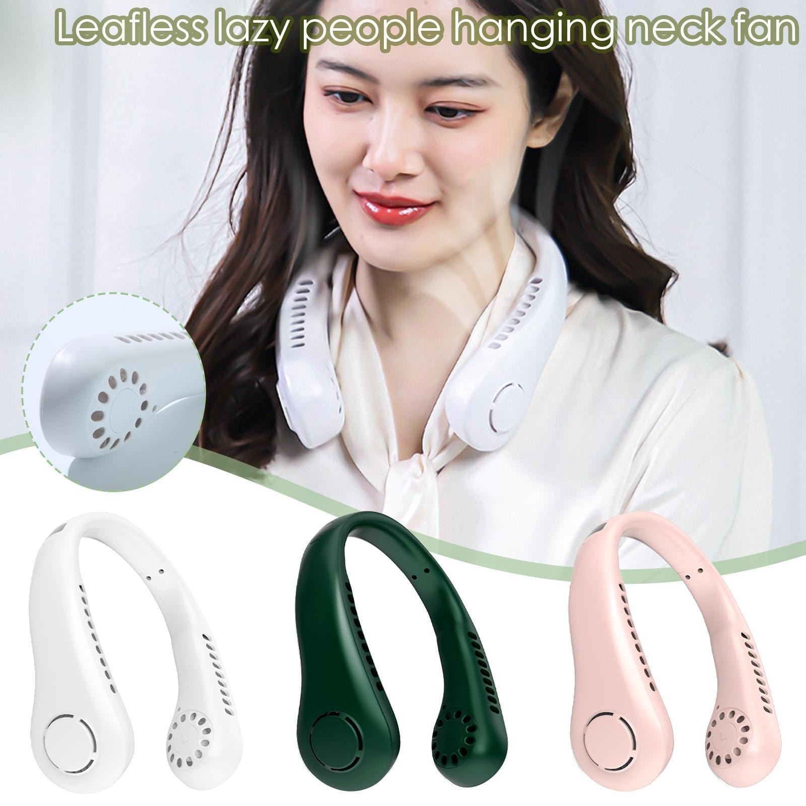 Portable Bladeless Hanging Fans USB Rechargeable Leafless Mini Neck Fan