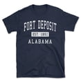 thumbnail image 1 of Fort Deposit Alabama Classic Established Men's Cotton T-Shirt, 1 of 1