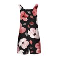 thumbnail image 4 of Hvot&aat Women's Fashion Summer Rompers Floral Print Shortalls Sleeveless Adjustable Strap Jumpsuits Vacation Clothes with Pockets, 4 of 5
